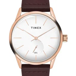 Timex Men Brass Dial & Leather Straps Analogue Multi Function Watch TWEG25505-62