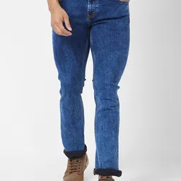 SPYKAR Men Rafter Relaxed Fit Low Distress Light Fade Stretchable Jeans-image-33
