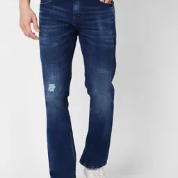 SPYKAR Men Cotton Rafter Relaxed Fit Low Distress Light Fade Jeans-image-27