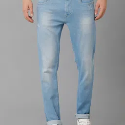 Voi Jeans Men Skinny Fit Mid-Rise Light Fade Clean Look Stretchable Jeans-picture-0