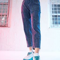 SASSAFRAS Women Blue Straight Fit High Rise Clean Look Light Fade Stretchable Jeans-image-3
