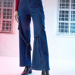 SASSAFRAS Women Straight Fit High-Rise Clean Look Stretchable Jeans-image-49