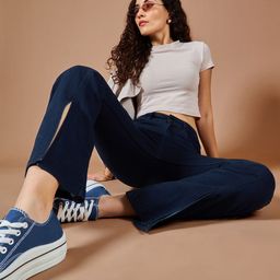 DOLCE CRUDO Women Bootcut Mid-Rise Stretchable Jeans-picture-46