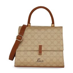 Lavie Ethnic Motifs Printed Structured Satchel Bag-8