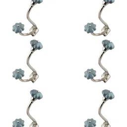 IndianShelf Grey 6 Pieces Ceramic Crackle Wall Hanger Hooks-28