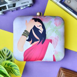ARTKLIM  Printed Box Clutch-40