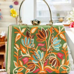WOMEN MARKS Embroidered Box Clutch-image-33