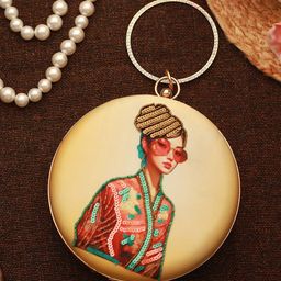 Jazz and Sizzle Embroidered Sequined Round Clutch-27
