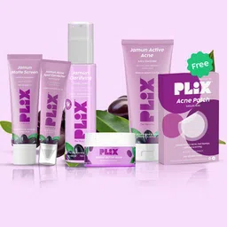 PLIX THE PLANT FIX Jamun Active Acne Cleanser, Corrector, Moisturizer, Sunscreen & Patches-30