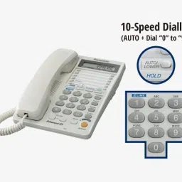 panasonic KX-T2378MXW 2-Line Operation And 16-Digit LCD With Clock Corded Landline Phone image 4