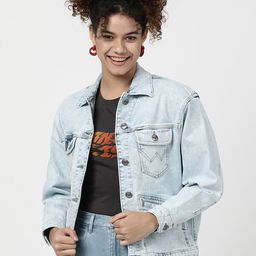 Wrangler Women Washed Cotton Denim Jacket-image-29