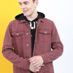 KETCH Men Spread Collar Cotton Denim Jacket-58