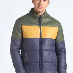 Flying Machine Colourblocked Hooded Puffer Jacket-image-14