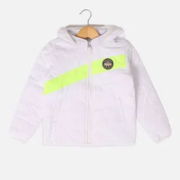 Allen Solly Junior Boys Colourblocked Quilted Jacket with Patchwork-image-31