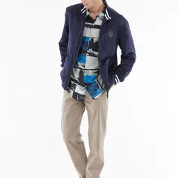 GUESS Spread Collar Tailored Jacket With Patchwork-picture-13