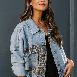 StyleCast Colourblocked Cotton Denim Jacket-53