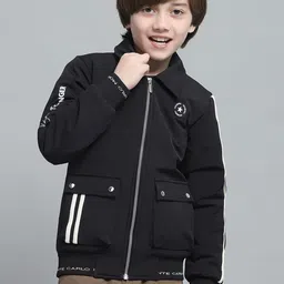 Monte Carlo Boys Spread Collar Striped Casual Lightweight Tailored Jacket-image-98