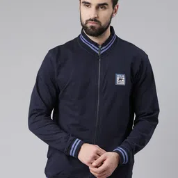 DIXCY SCOTT Men Mock Collar Solid Sweatshirt-image-42