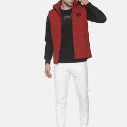 SHOWOFF Men Rust Lightweight Puffer Jacket with Patchwork image 4