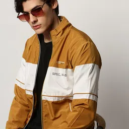 SHOWOFF Colourblocked Mock Collar Windcheater Bomber Jacket-98