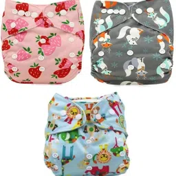 ® Baby Cloth Diaper Pants Adjustable Reusable Washable Printed Button Diaper for Babies/Infants/Toddlers (Age 0 to 2 Years) (Assorted Colors & Prints)-26