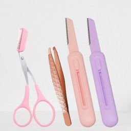 Eyebrow Grooming Kit – Scissors, Tweezers & Face Razors, Men & Women-image-70