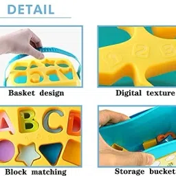 bhvmey Baby First Blocks Color & Shape Toy Educational Sorting Box for Kids image 5