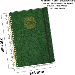 pragya Executive Series Notebook Diary With Leatherette Cover A6 Notebook Single Ruled 160 Pages image 4