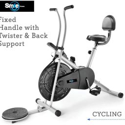 Air Bike Fitness Exercise Cycle For Home Moving Handles Exercise bike Upright Stationary Exercise Bike-image-37