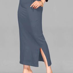 VIDRIVA EXPORT Grey SideCut Peticot Lycra Blend Petticoat-image-4