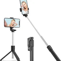 KAELAN KL1 Bluetooth Selfie Stick with Remote, 3-in-1 Multifunctional Selfie Stick, Tripod, Monopod Stand & Mobile Stand Compatible with All Mobile Phones Bluetooth Selfie Stick-1