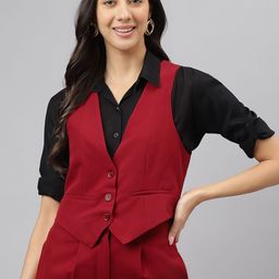 Latin Quarters V-Neck Sleeveless Waistcoat-22