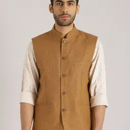 Indian Terrain Pure Cotton Nehru Jacket-46