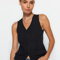 Trendyol V-Neck Casual Waistcoat-image-86
