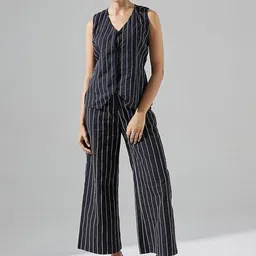 Aamili Usher Striped V-Neck Waistcoat-picture-13