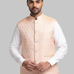 Raymond Men Woven Design Nehru Jacket-27