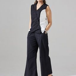 Aamili Zelos Colourblocked V-Neck Waistcoat-image-3