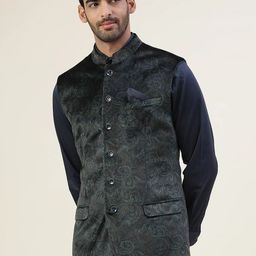 Marks & Spencer Men Embossed Nehru Jacket-17