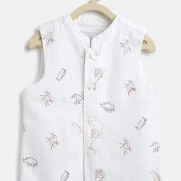 TALES & STORIES Boys Embroidered Cotton Waistcoat-picture-38