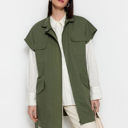 Trendyol Sleeveless Longline Tailored Jacket-58