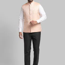 Raymond Men Woven Design Nehru Jacket image 3