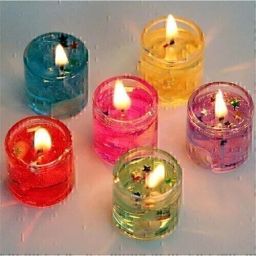 Gel Glass Candles/Filled with Jelly Candle (Multicolor, Pack of 6) Candle-15