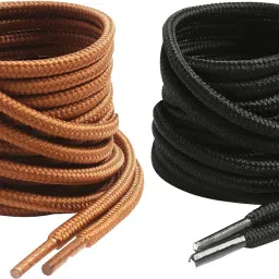house of common Shoe Laces Round Brown Black 150cm shoe laces for Boot sport Hiking shoes Shoe Lace-image-38