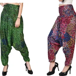 Printed Rayon Women Harem Pants-image-38