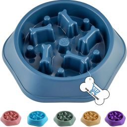 Slow Pet Feeder Non Slip Bowl Durable Preventing Choking Healthy Design Plastic Pet Bowl-image-3