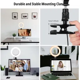 TechBlaze 6 Inch LED Selfie Ring for Computer Video Conference Zoom Lighting for Desk Ring Flash image 2