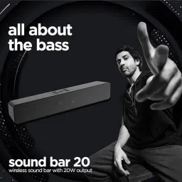SoRoo SR-588 Portable Dual Dynamic Powerfull Speaker,Dolby Atoms Sound 7Hours Non Stop 20 W Bluetooth Soundbar image 5