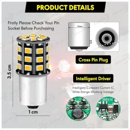 aksmit Rear, Front LED Indicator Light for Universal For Bike Universal For Car image 2