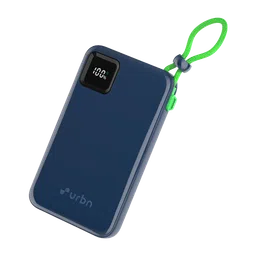 urbn Ultra Link 10000 mAh 22.5W Fast Charging Power Bank (1 Type A and 2 Type C Ports, Power Delivery Compatible, Blue)-9