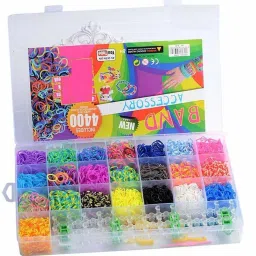 4200 Rainbow loom band Craft Kit + METAL HOOK-image-5